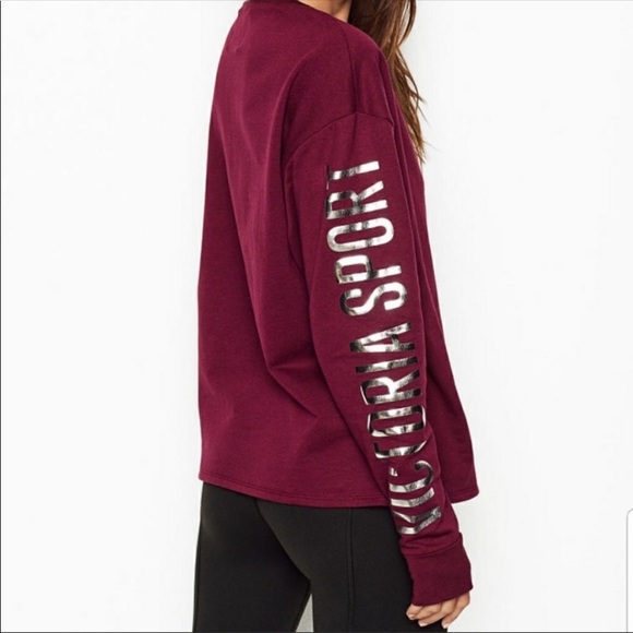 Maroon Victoria’s Secret Sport Sweatshirt/Pullover - Picture 2 of 6